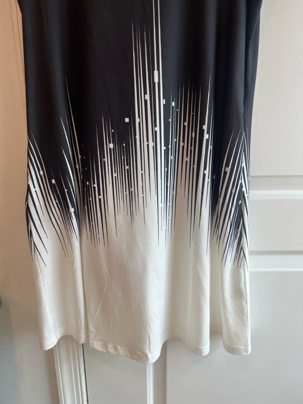 NWT Luxveer Women's Black & White Sleeveless Casual Pull on Dress/coverup SizeL - Picture 8 of 10